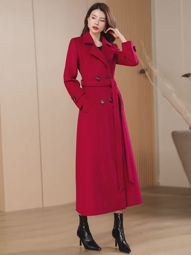Trench-coat long croisé coupe-vent manteau d'hiver - milanoo.com - Modalova