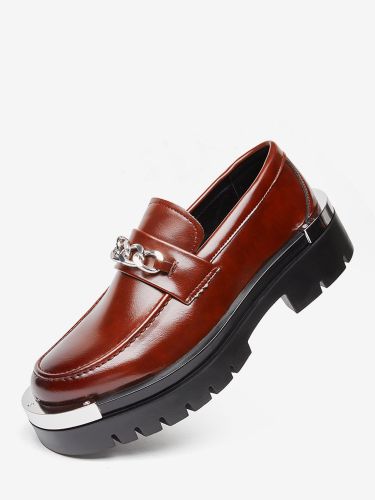 Mocassinss à enfiler bout rond et détails métalliques - milanoo.com - Modalova