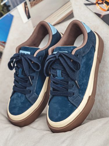 Baskets décontractées bleuess bout rond lacets style skate - milanoo.com - Modalova