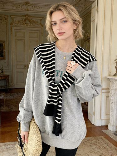 Châle rayé noir et en maille chaud et enveloppant pour l'hiver - milanoo.com - Modalova