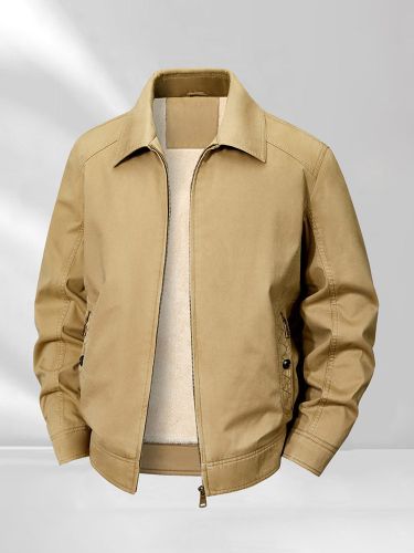 Veste de travail doublée en sherpa manteau d'hiver ample - milanoo.com - Modalova