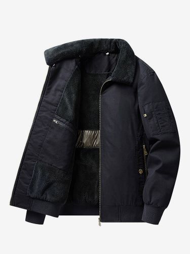 Parka veste de travail rembourrée doublée en polaire pour l'hiver - milanoo.com - Modalova