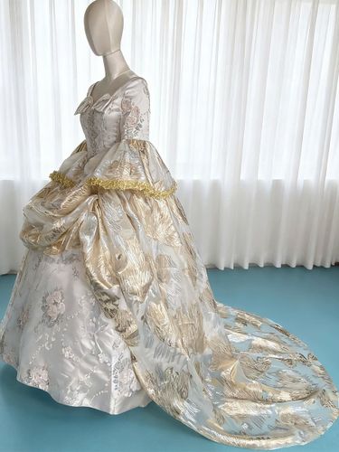 Robe Victorienne rétro à volants Costume Marie-Antoinette robe en Polyesters robe de bal de fête royale - milanoo.com - Modalova
