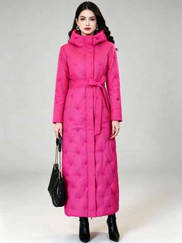 Doudoune longue à capuche manteau d'hiver coupe-vent avec poches - milanoo.com - Modalova