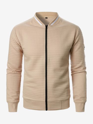 Sweat-shirt uni à fermeture éclair et col montant - milanoo.com - Modalova