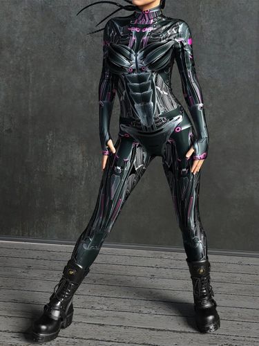 Combinaison Zentai anatomique 3D sexy pour femme style cyberpunk inspirée du carnaval de Venise - milanoo.com - Modalova