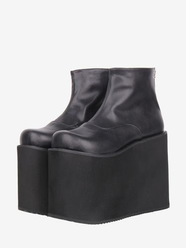 Bottes Gothic Lolita à plateforme bout rond en cuir PU hauteur cheville - milanoo.com - Modalova