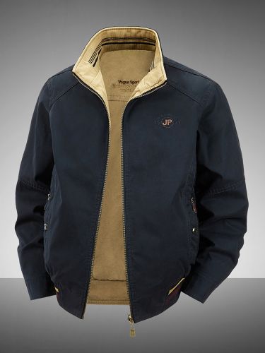 Veste en coton col montant vêtement de travail décontracté et résistant à poches multiples - milanoo.com - Modalova