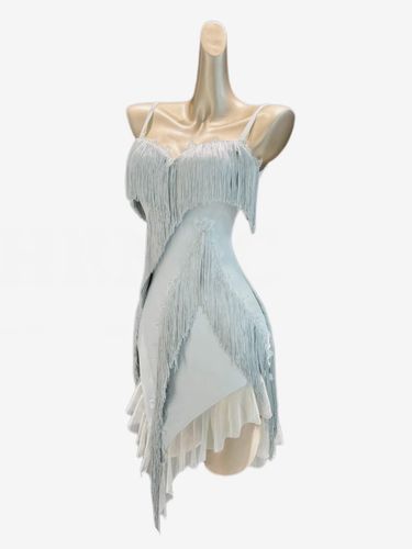 Costume de danse latine en polyester à franges et dos nu - milanoo.com - Modalova