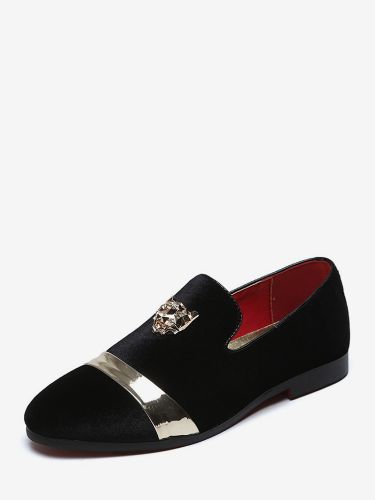 Mocassins en daims bout rond chaussures plates à enfiler pour les bals de fin d'année - milanoo.com - Modalova