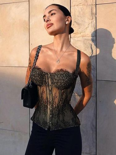 Corset en dentelle florale - Bustier d'inspiration gothique - Tenue de soirée estivale 2026 - milanoo.com - Modalova