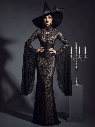Robe de soirée maxi à col montant plissé manches longues imprimé floral manches papillon chic - milanoo.com - Modalova