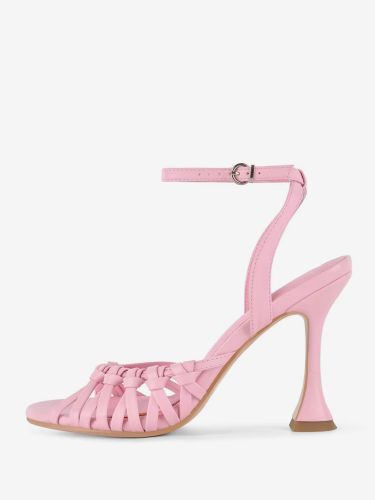 Sandales roses à talons hauts bout ouvert bride cheville nouée chaussures de bal - milanoo.com - Modalova