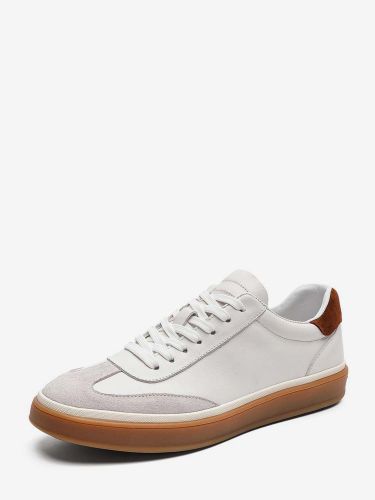 Baskets décontractéess bout rond patchwork lacets - milanoo.com - Modalova