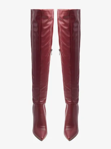 Bottes cuissardes Burdundys bout pointu et talons hauts - milanoo.com - Modalova
