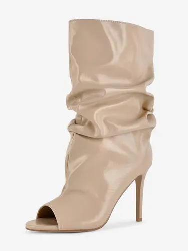 Bottines à talons hauts Peep Toe Ruché Talon Aiguille Bottines - milanoo.com - Modalova