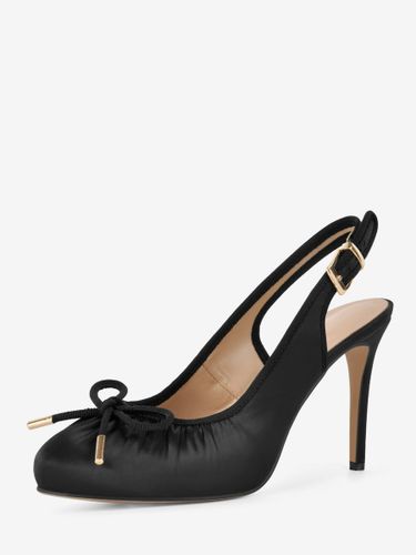 Escarpins à bout rond et nœud en satin pour soirée - milanoo.com - Modalova