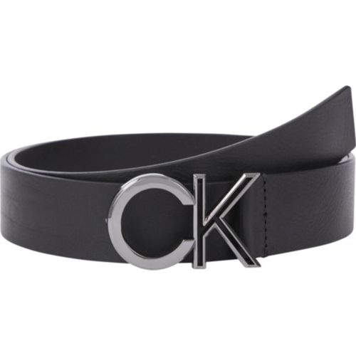 Ceinture Cuir Noire avec Logo CK - Calvin Klein Maroquinerie - Modalova