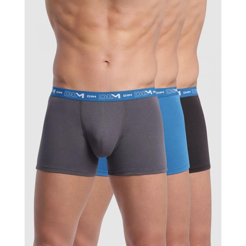 Pack de 3 boxers ceinture élastique /bleu/noir - Dim Underwear - Modalova
