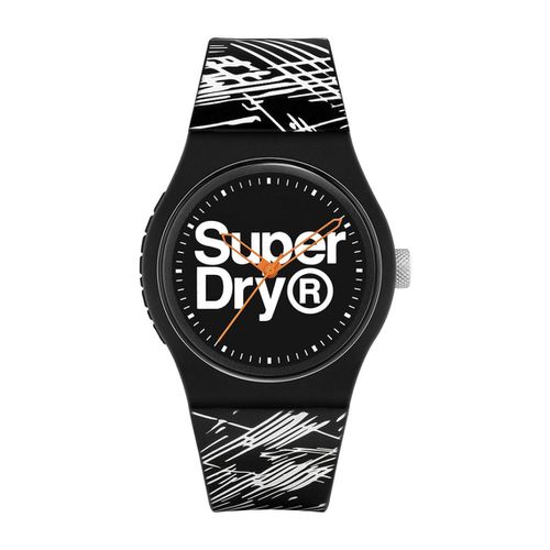 Montre Superdry SYG292WB - Urban Etch Boitier rond en plastique Cadran Bracelet en silicone motifs Homme - Superdry Montres - Modalova