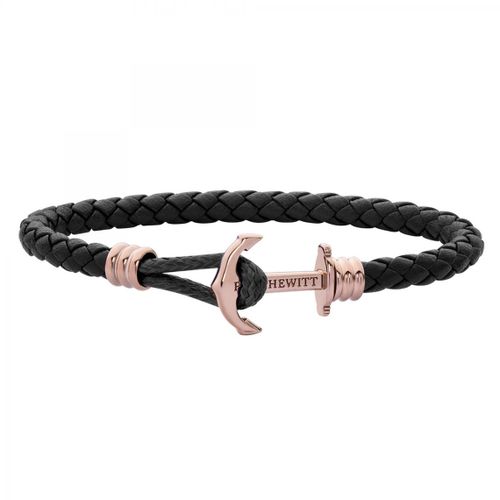 Bracelet Paul Hewitt PH-PHL-L-R-B - Bracelet Ancre Simple IP Rose / Cuir - Paul Hewitt Bijoux - Modalova
