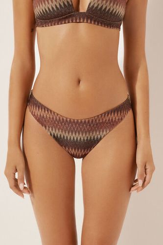 Golden Chevron Brazilian Swimsuit Bottoms Woman Size M - Calzedonia - Modalova
