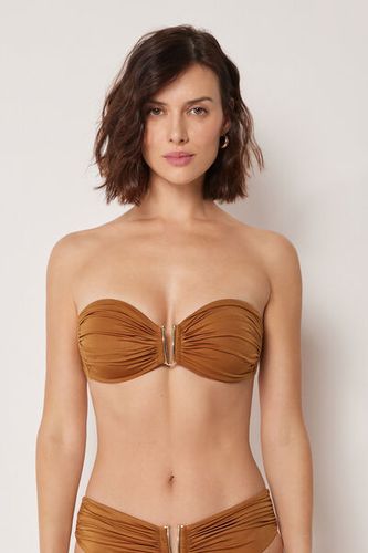 Shiny Satin Bandeau Bikini Top Woman Size 4 - Calzedonia - Modalova