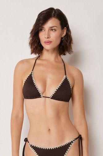 Triangle Swimsuit Top Bicolor Embroidery Woman Size 4 - Calzedonia - Modalova