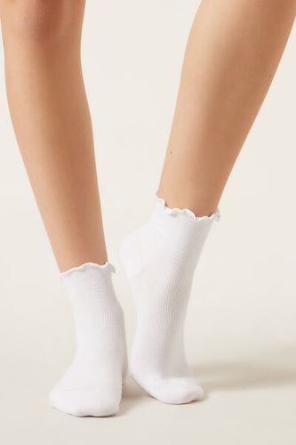 Romantic Trim Ribbed Short Socks Woman Size TU - Calzedonia - Modalova