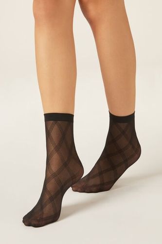 Short Diamond Patterned Socks Woman Size TU - Calzedonia - Modalova