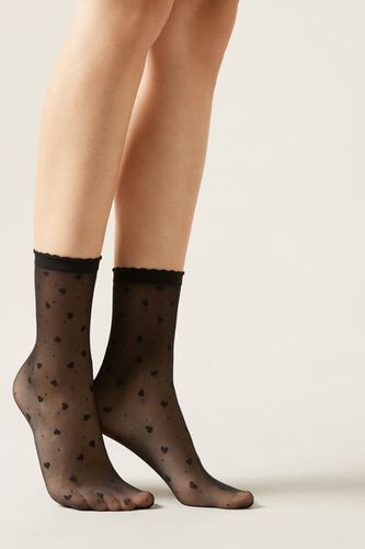 Hearts and Dots Motif Socks Woman Size TU - Calzedonia - Modalova