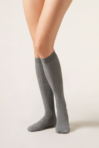 Long Ribbed Cashmere Socks Woman Size 36-38 - Calzedonia - Modalova