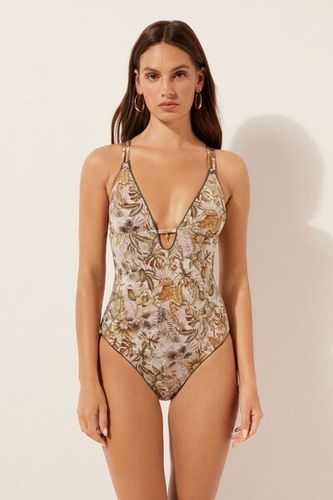 Tropical Foliage One Piece Swimsuit Woman Size L - Calzedonia - Modalova