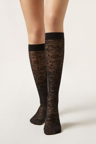 Lace Knee-High Socks Woman Size TU - Calzedonia - Modalova