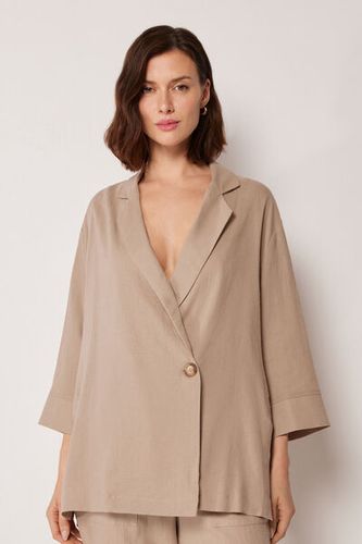 Loose Fit Blazer with Linen Woman Size S/M - Calzedonia - Modalova
