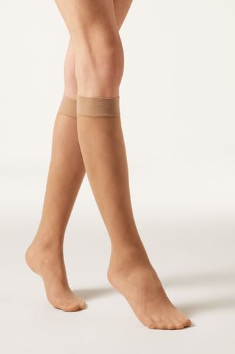 Sheer Diamond Pattern Knee High Socks Woman Size TU - Calzedonia - Modalova