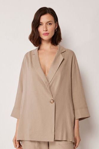 Loose Fit Blazer with Linen Woman Size S/M - Calzedonia - Modalova