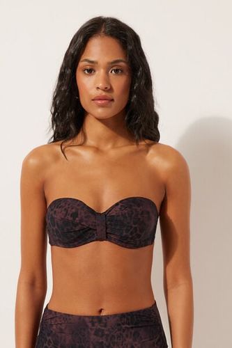 Bandeau Bikini Top Dark Animalier Woman Size 5 - Calzedonia - Modalova