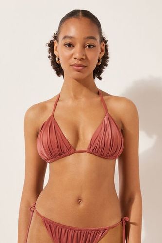 Shiny Satin Removable Padding Triangle Swimsuit Top Woman Size 5 - Calzedonia - Modalova