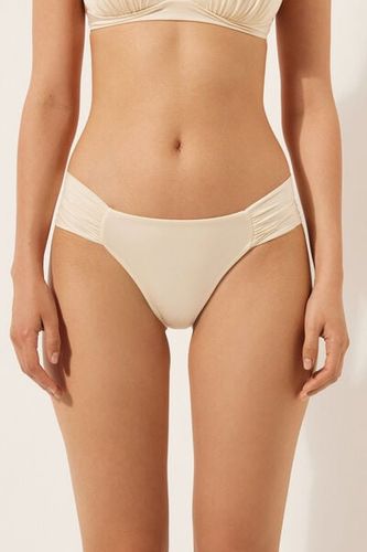 Shiny Satin Draped Brazilian Swimsuit Bottom Woman Size S - Calzedonia - Modalova