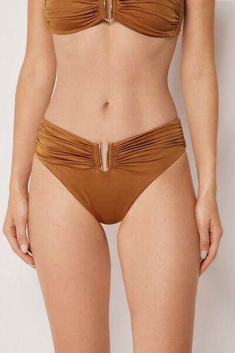 Shiny Satin High Rise Swimsuit Bottom Woman Size S - Calzedonia - Modalova
