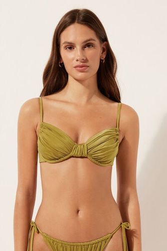 Shiny Satin Balconette Swimsuit Top Woman Size 6 - Calzedonia - Modalova