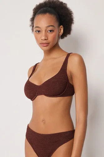 Balconette Swimsuit Top Crinkle Waves Woman Size 3 - Calzedonia - Modalova