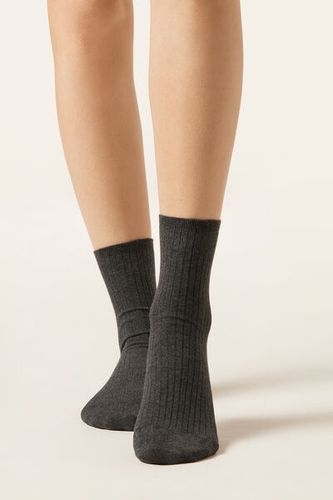 Ribbed Short Socks in Soft Cotton Woman Size 36-38 - Calzedonia - Modalova