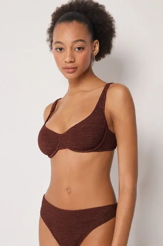 Balconette Swimsuit Top Crinkle Waves Woman Size 3 - Calzedonia - Modalova
