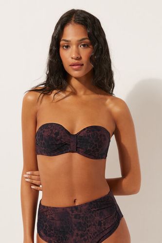 Bandeau Bikini Top Dark Animalier Woman Size 5 - Calzedonia - Modalova