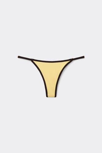Thong Swimsuit Bottom Bicolor Piping Woman Size TU - Calzedonia - Modalova