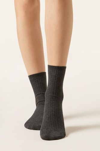 Ribbed Short Socks in Soft Cotton Woman Size 36-38 - Calzedonia - Modalova