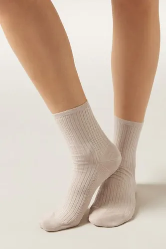 Ribbed Short Socks in Soft Cotton Woman Size 36-38 - Calzedonia - Modalova