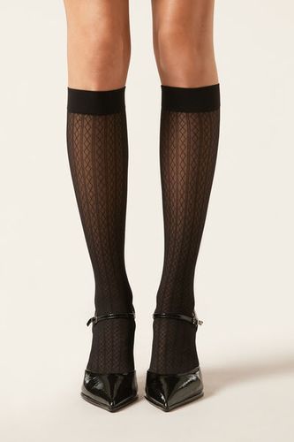 Diamond Patterned Knee-Highs Woman Size TU - Calzedonia - Modalova